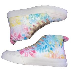 Anthropologie Dolce Vita Clear tie dye high top sneakers